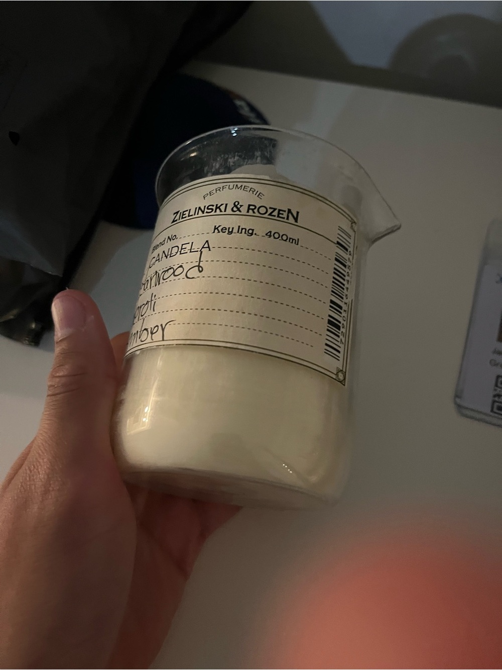 White Scented Candle - Cream